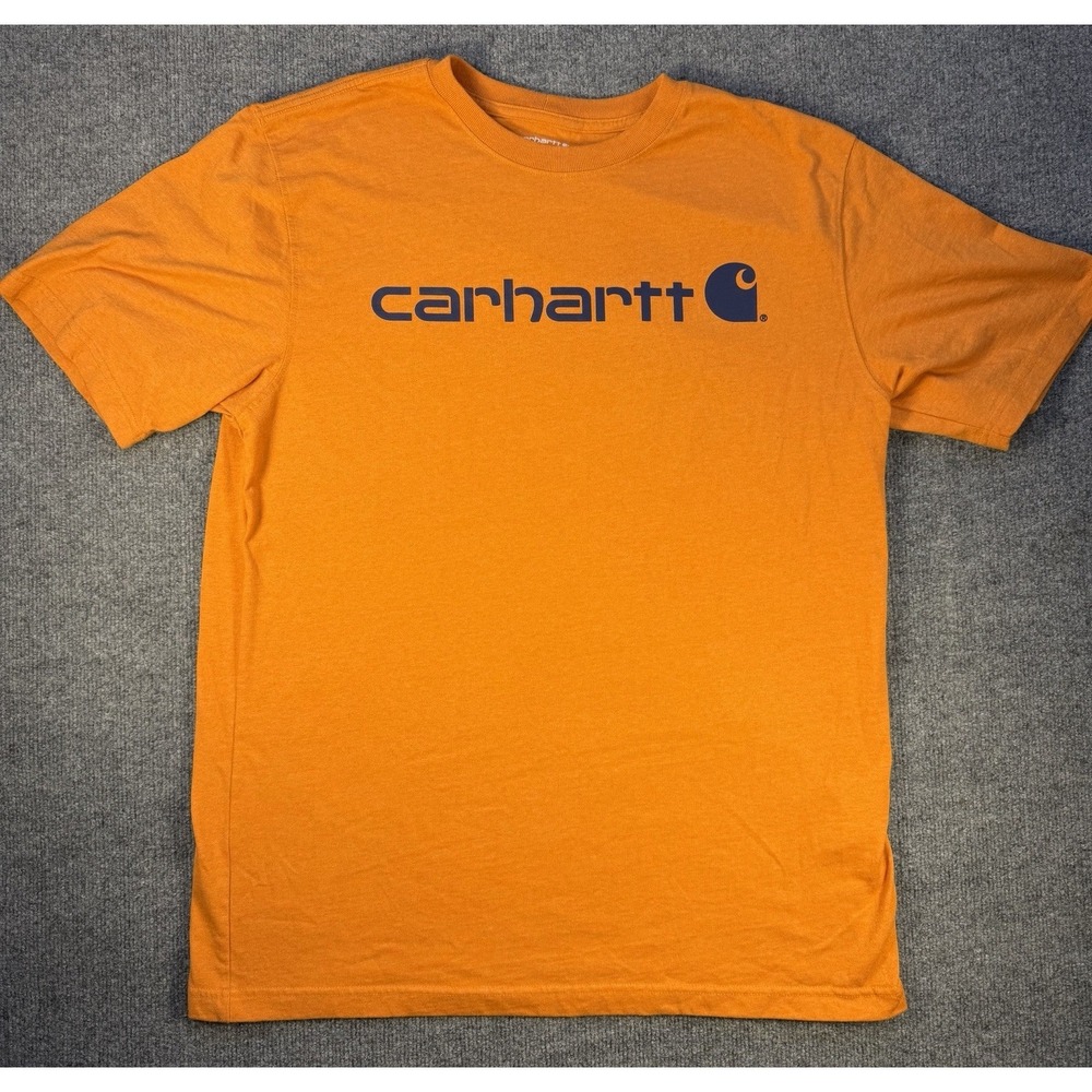 Carhartt Men's Size Large Loose Fit Heavyweight Short-Sleeve T-Shirt Orange